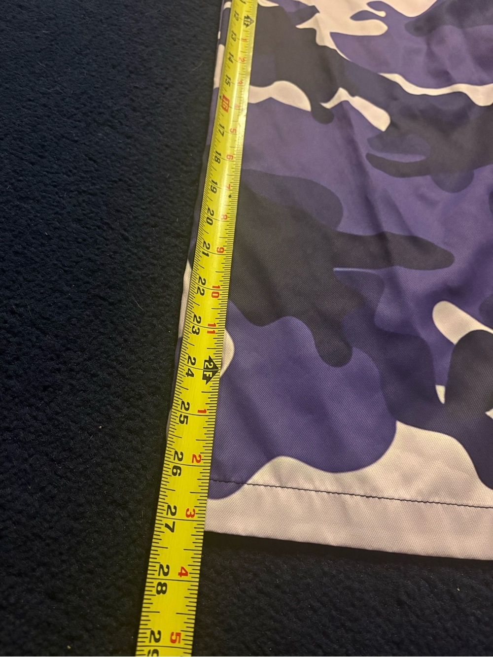 Women’s Small Cargo Pants Camo Purple Gray White Cinch Waist - Picture 3 of 4